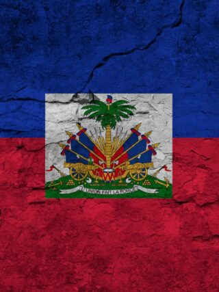 crumbling haiti flag