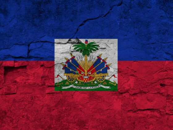 crumbling haiti flag