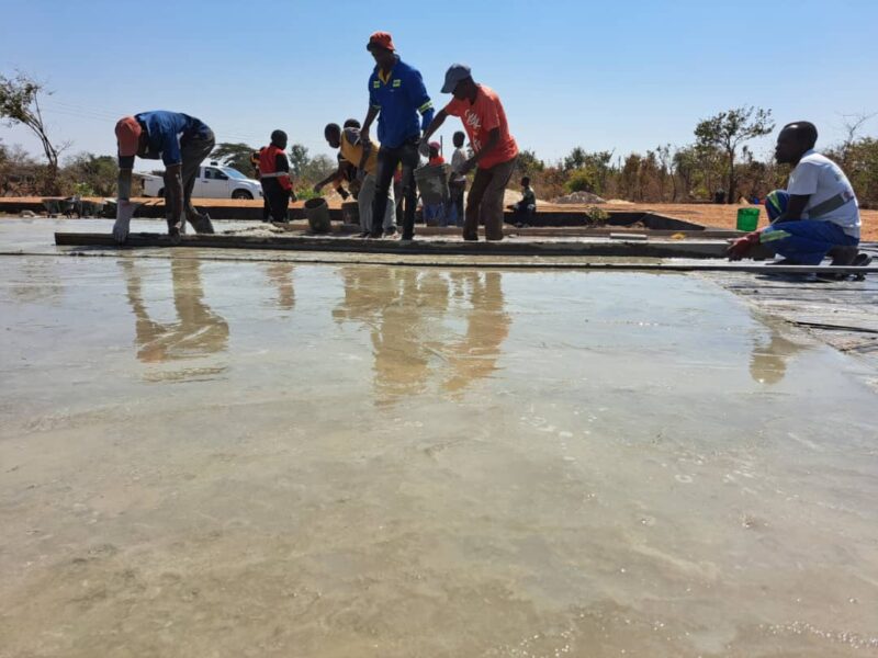 Leveling foundation by hand